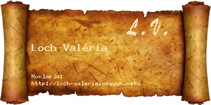 Loch Valéria névjegykártya